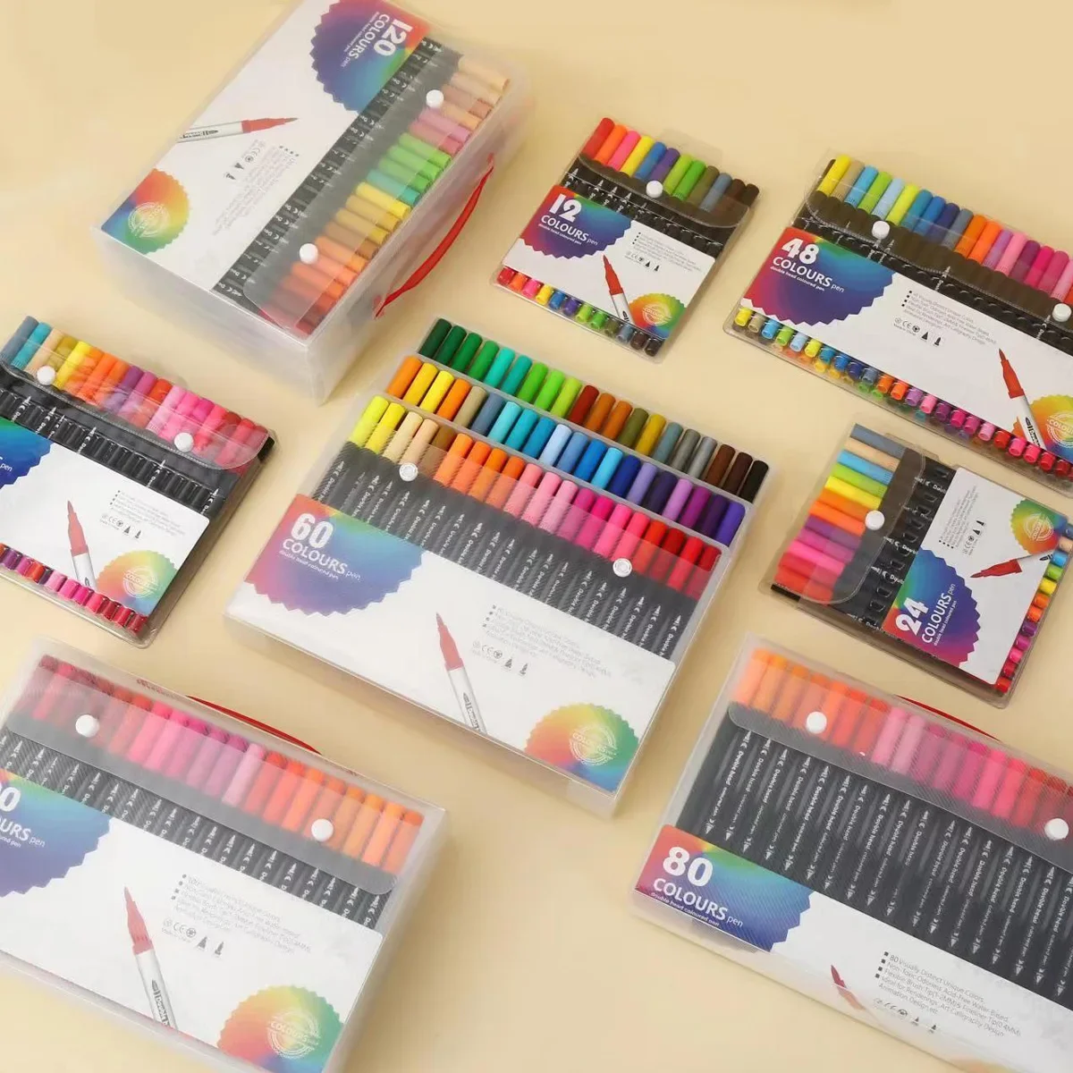 Photography Fine Art - 12-120 Colors Markers Set Dual Tip