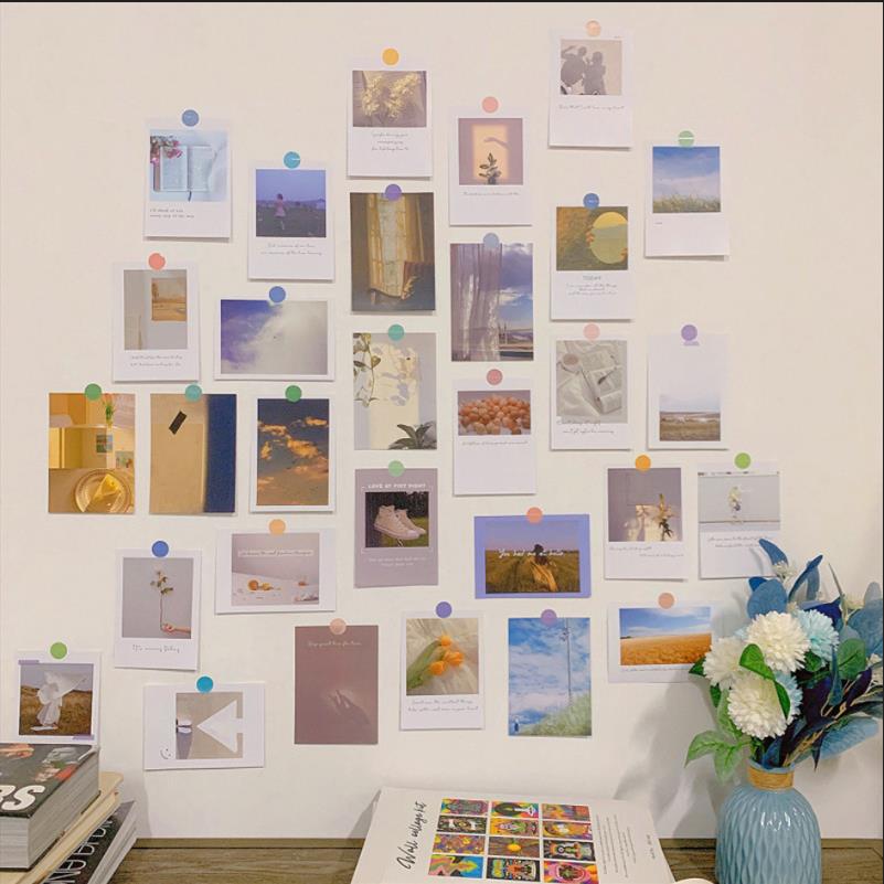 Photography Background - 30Pcs Aesthetic INS Living Poster Sticker