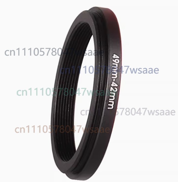 Lens Adapter Ring - M49 49x0.75mm Female to M42 42x0.75mm