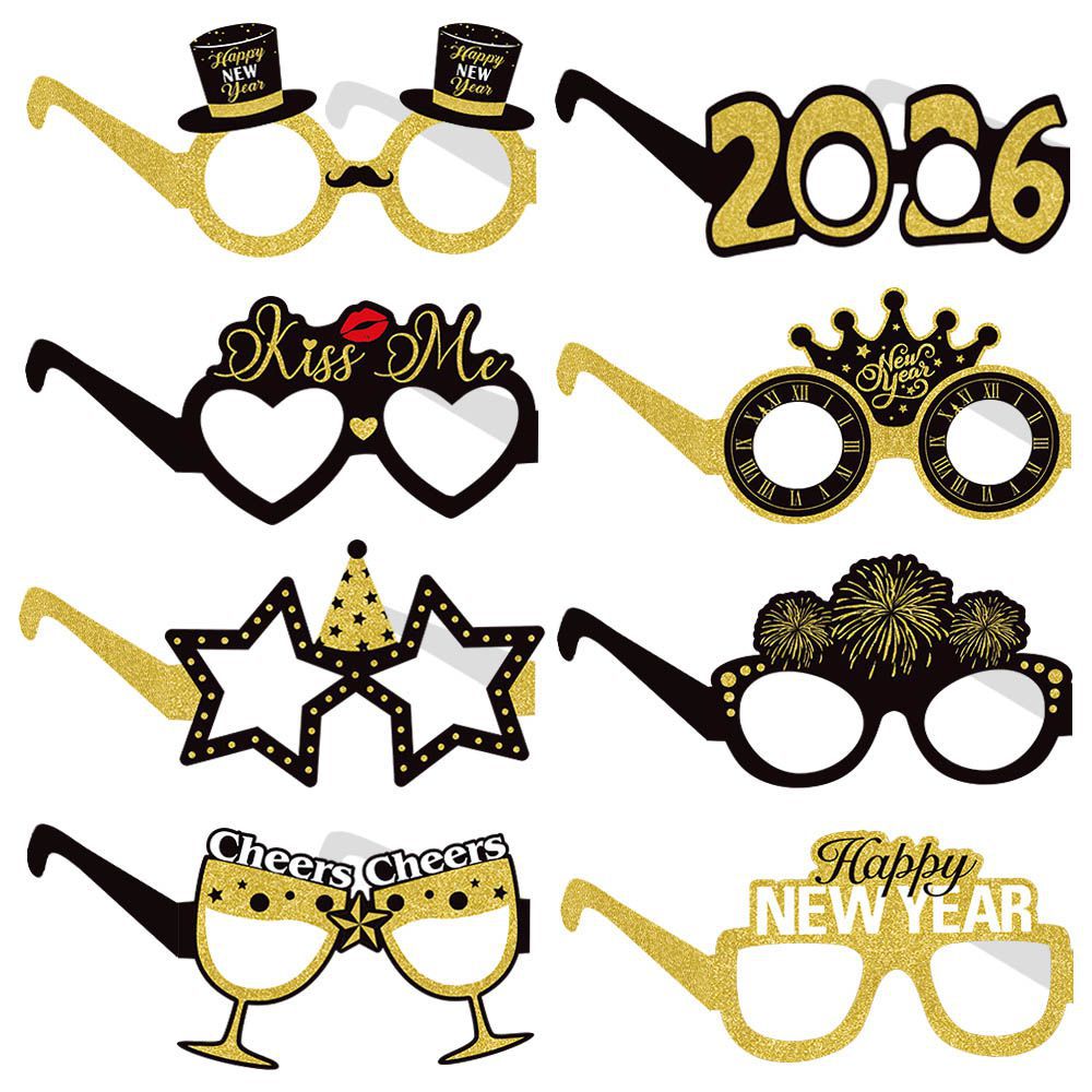 Photography Day - 8pcs 2026 New Year Theme Paper