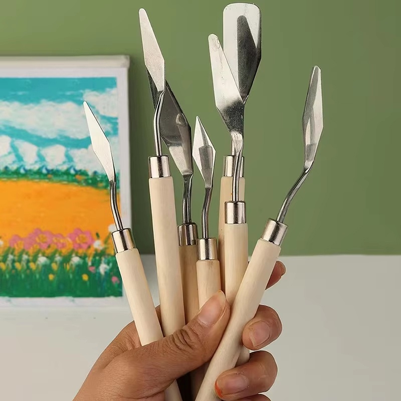 Photography Fine Art - 7Pcs Stainless Steel Palette Knife Gouache