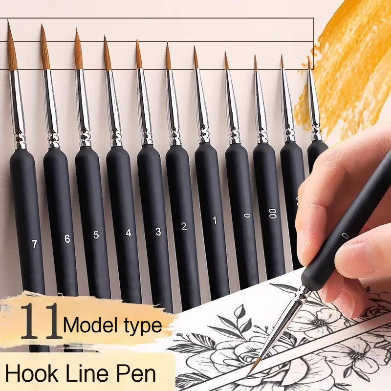 Photography Fine Art - 4/5/8/10/11Pcs Borrence Brush Watercolors Hook Line