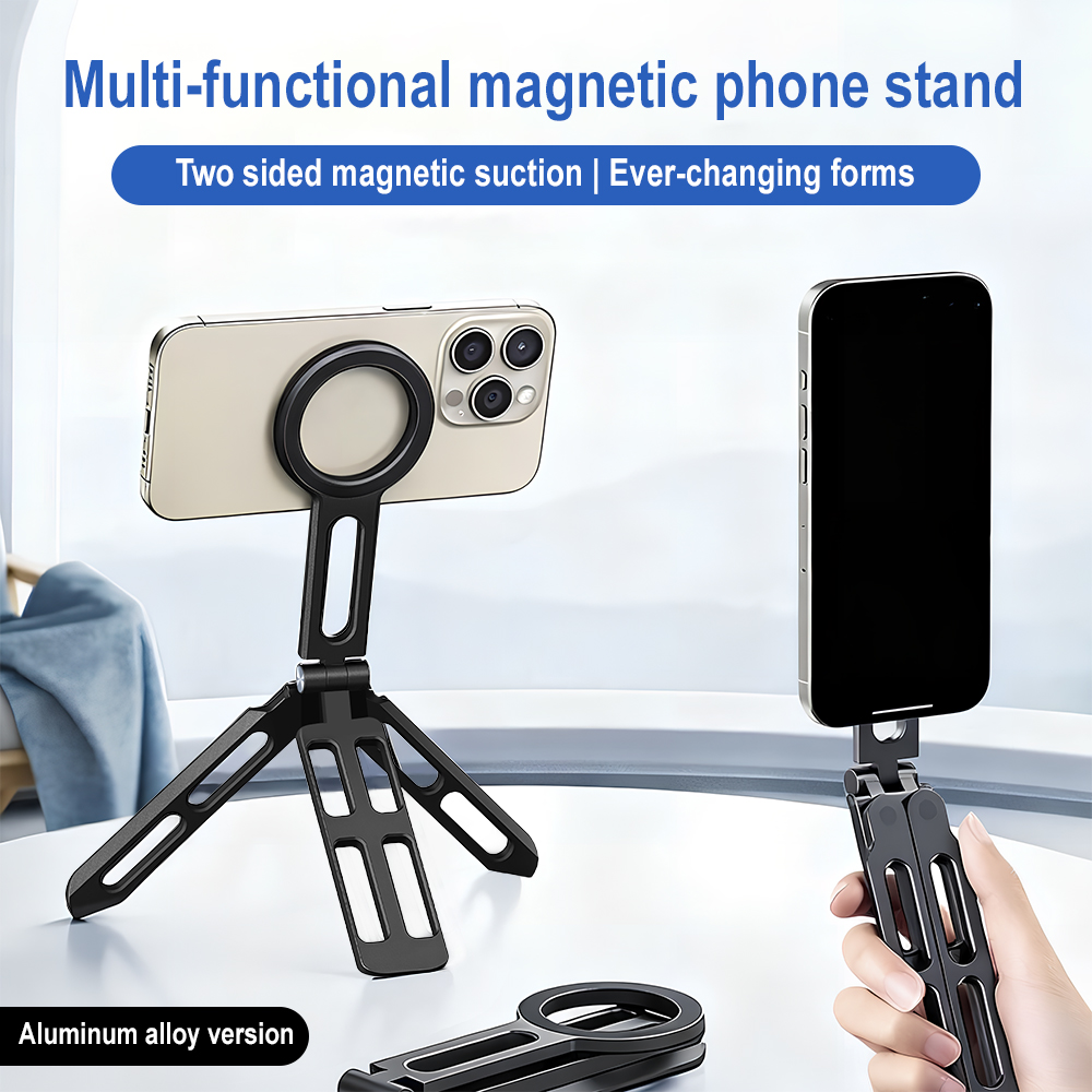 Photography Videos - Magnetic Phone Holder Four-axis 360° Rotation