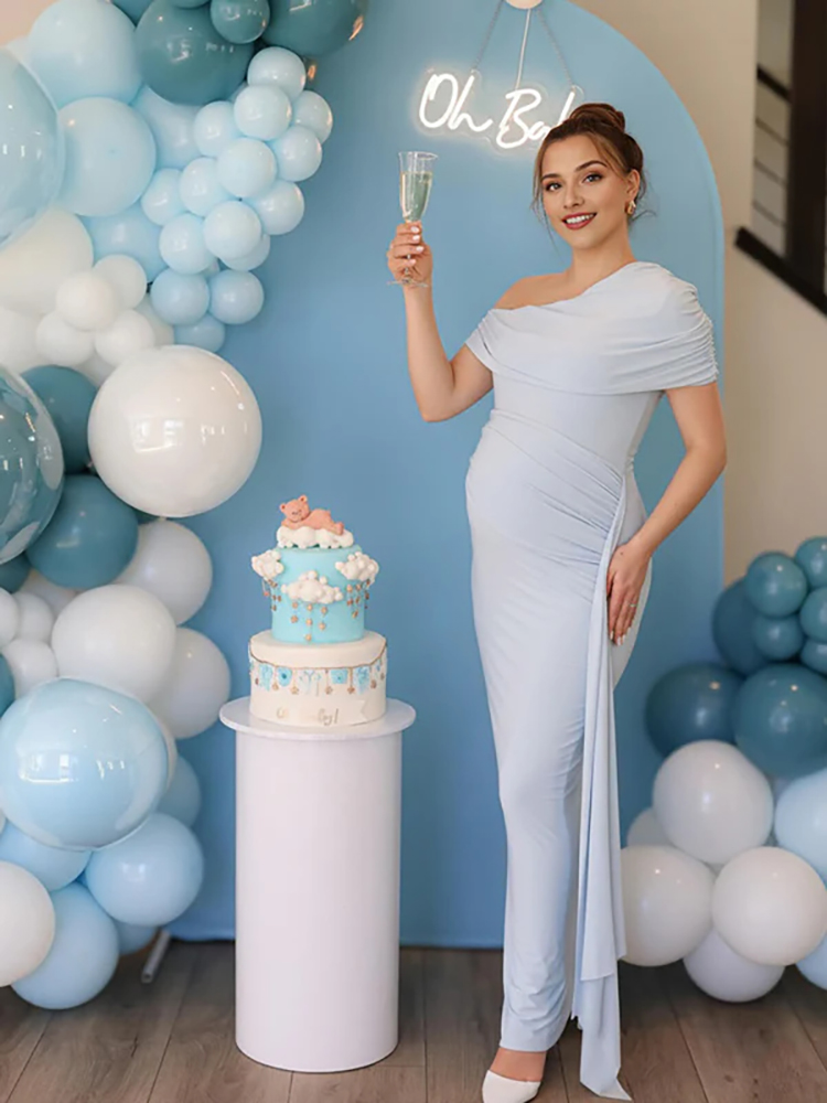 Elegant Light Blue One Shoulde - огляд і ціна Photography Natural Lighting