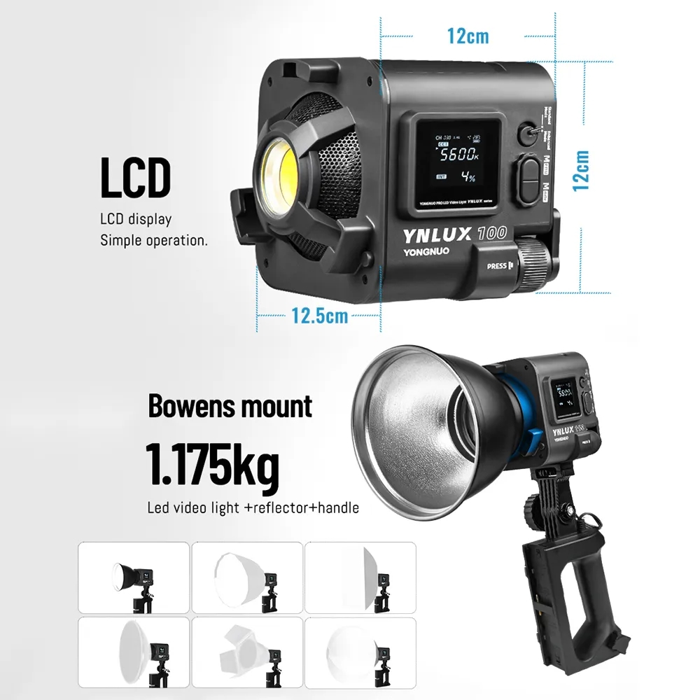 YONGNUO YNLUX100 100W 3200K-56 - огляд і ціна Photography Videos
