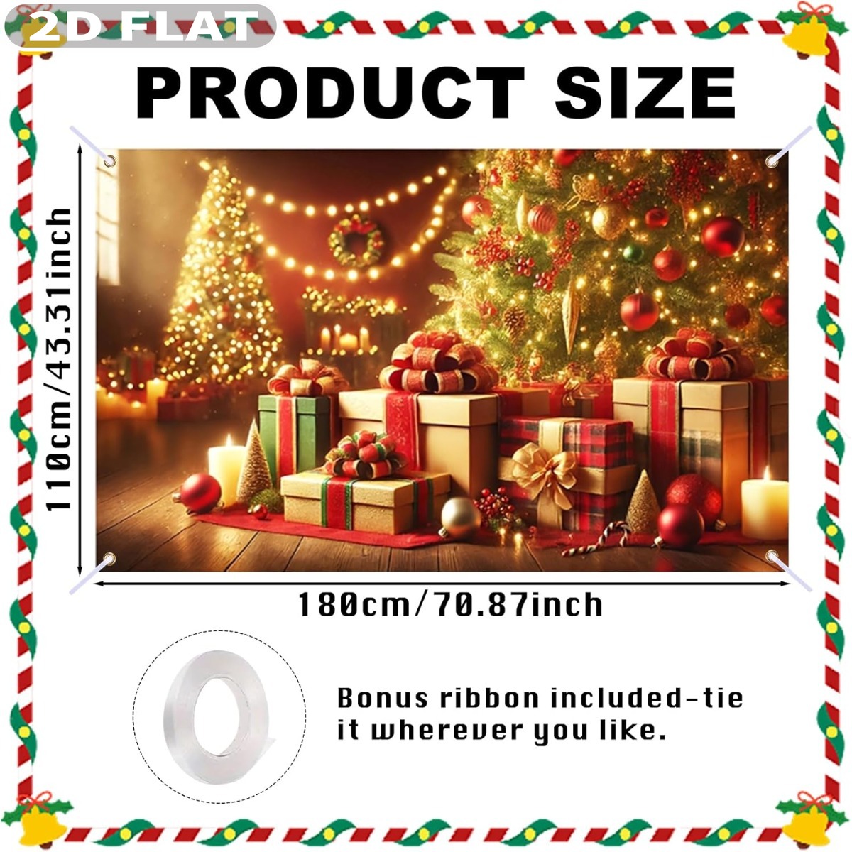 1pc Christmas Tree & Gifts Lar - огляд і ціна Photography Background