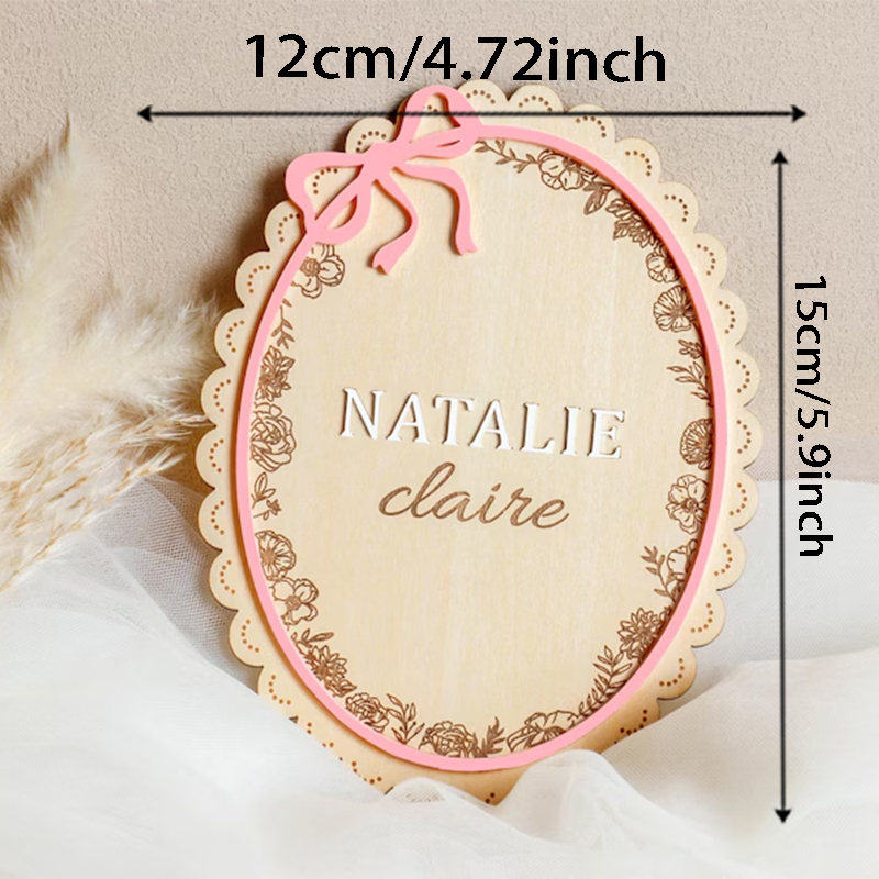 1pc Wooden Newborn Name Sign,  - огляд і ціна Photography Prompt