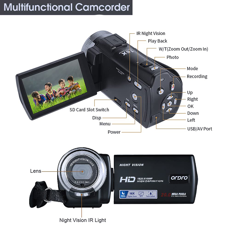 Ordro V12 Vlog Video Camera Di - огляд і ціна Photography Prompt