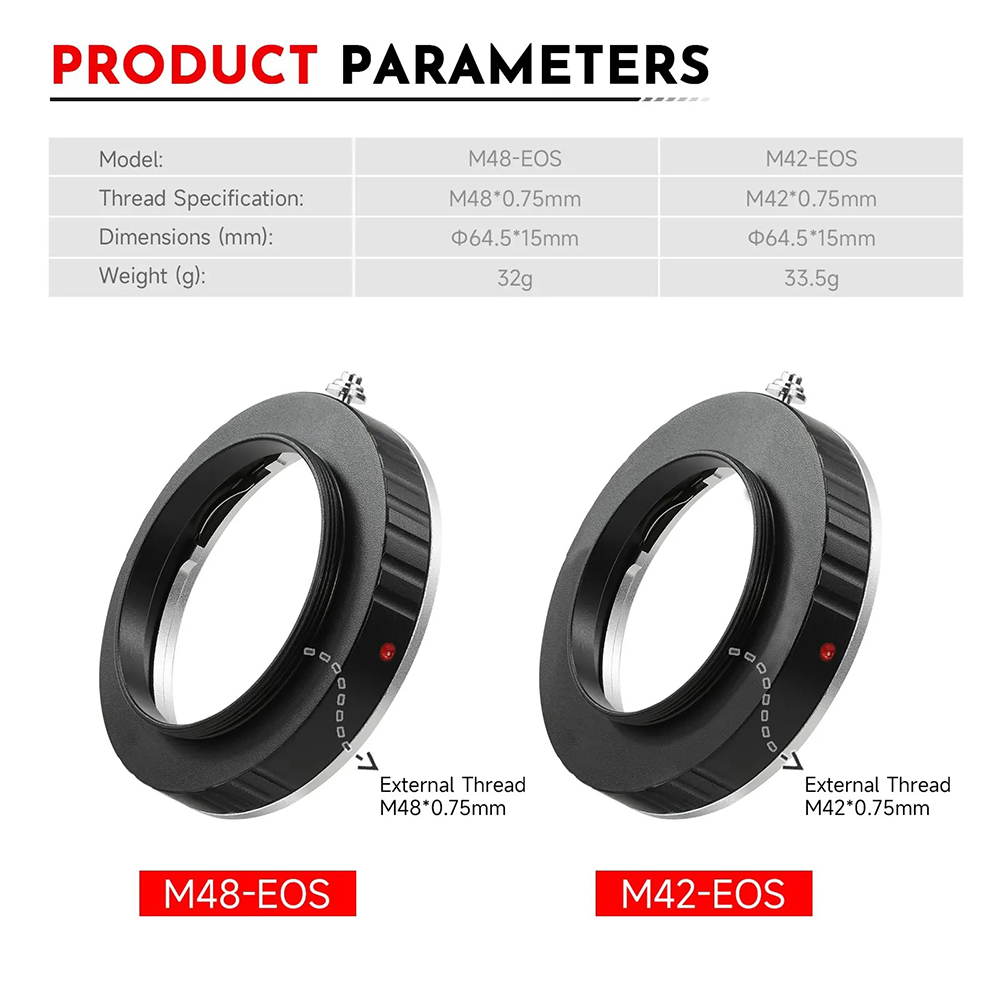 EYSDON M42/ M48 To EOS Camera  - огляд і ціна Lens Adapter Ring