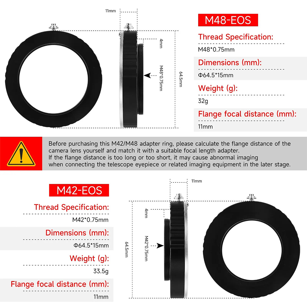 EYSDON M42/ M48 To EOS Camera  - огляд і ціна Lens Adapter Ring