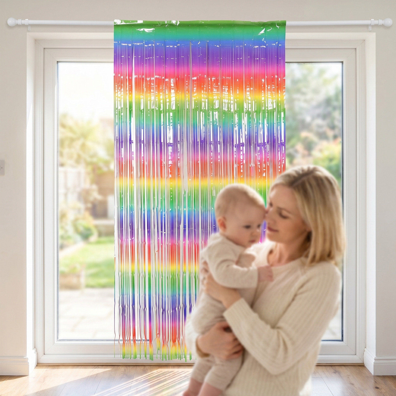 2Pcs Rainbow Foil Curtain Phot - огляд і ціна Photography Day