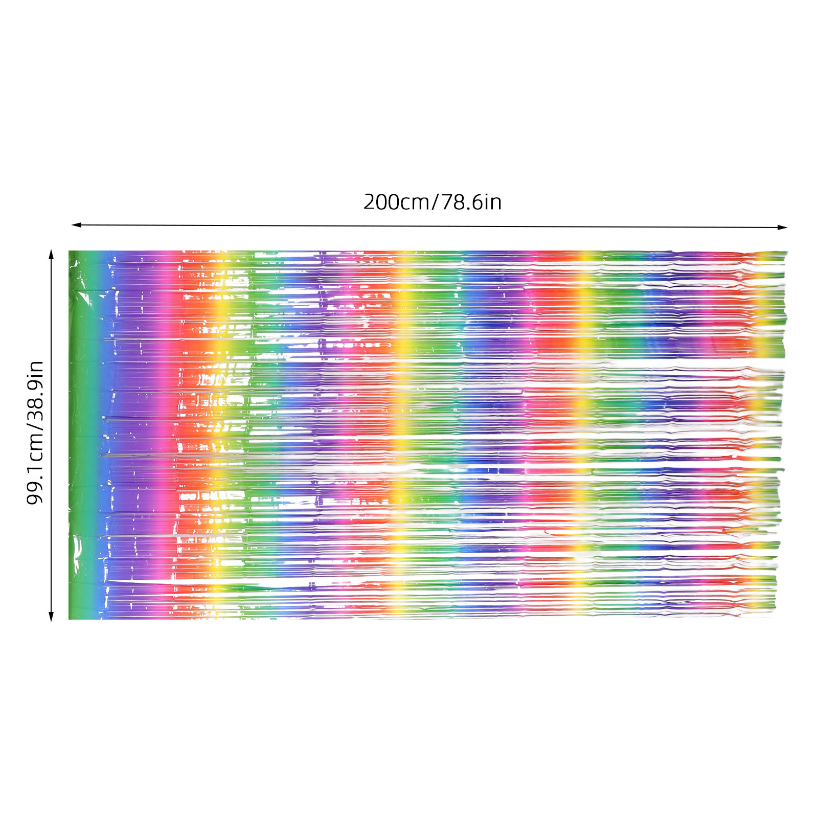 2Pcs Rainbow Foil Curtain Phot - огляд і ціна Photography Day
