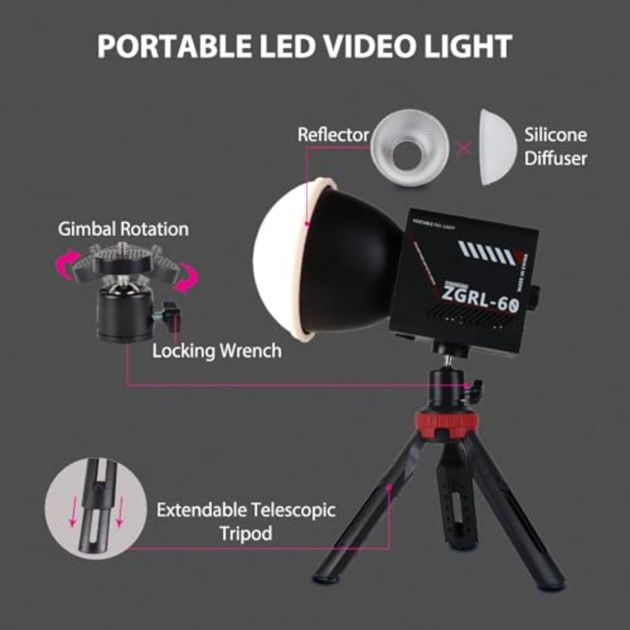 60W COB LED Video Light Handhe - огляд і ціна Photography Videos