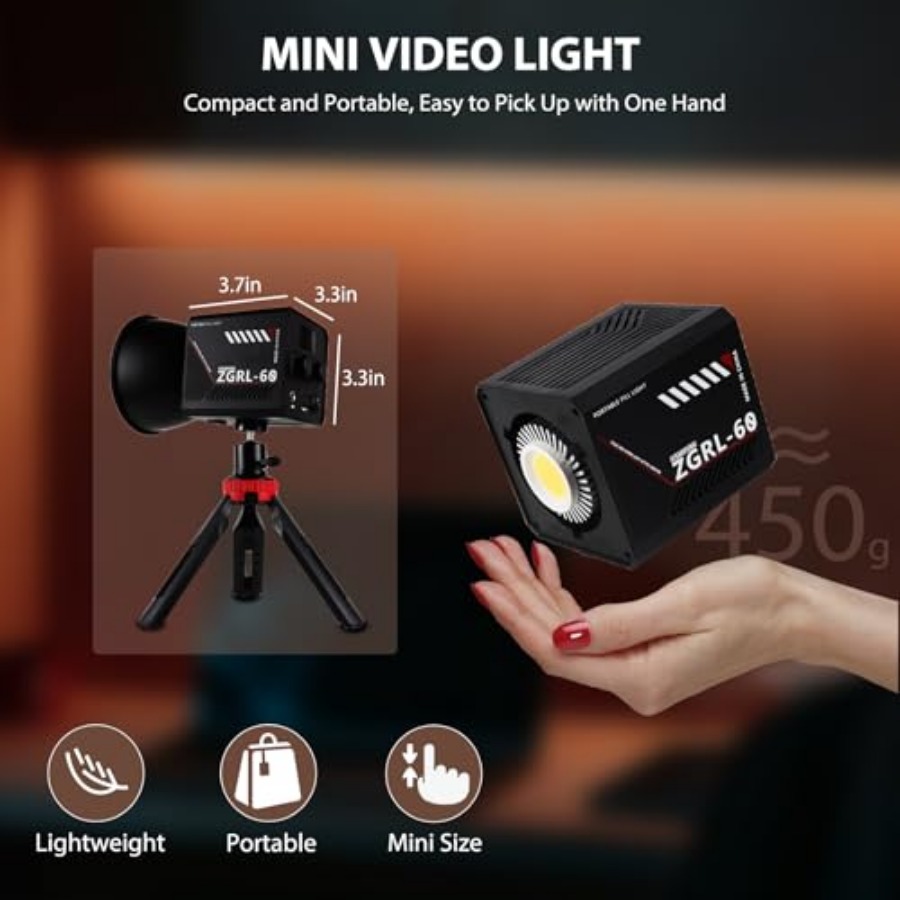 60W COB LED Video Light Handhe - огляд і ціна Photography Videos