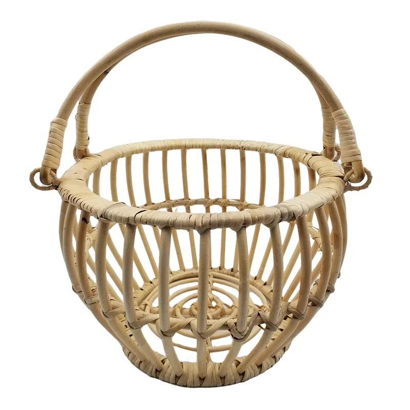 Retro Rattan Round Basket Chai - огляд і ціна Photography Background