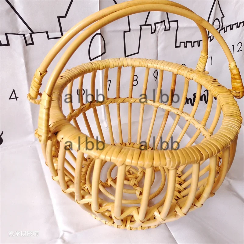 Retro Rattan Round Basket Chai - огляд і ціна Photography Background