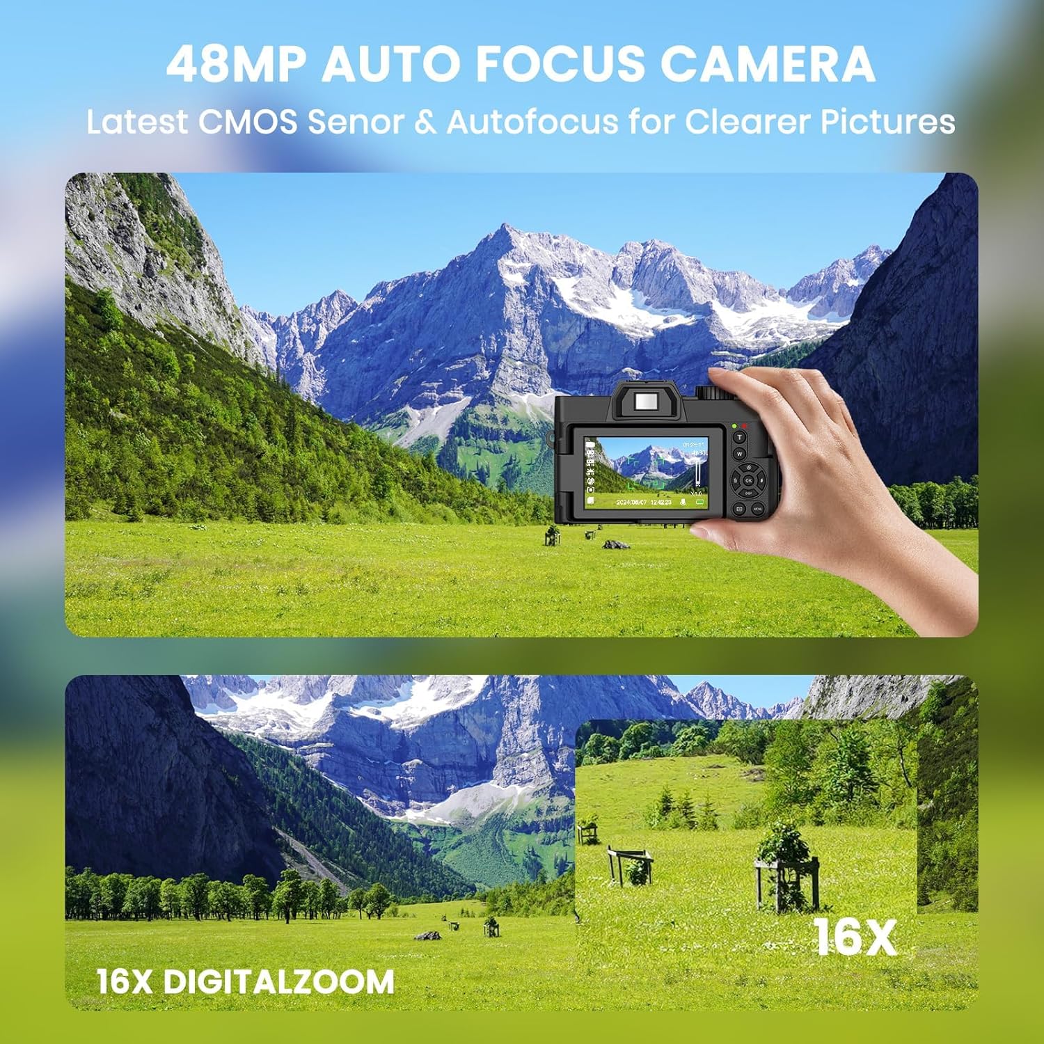 48MP Digital Camera with WiFi  - огляд і ціна Photography Zoom