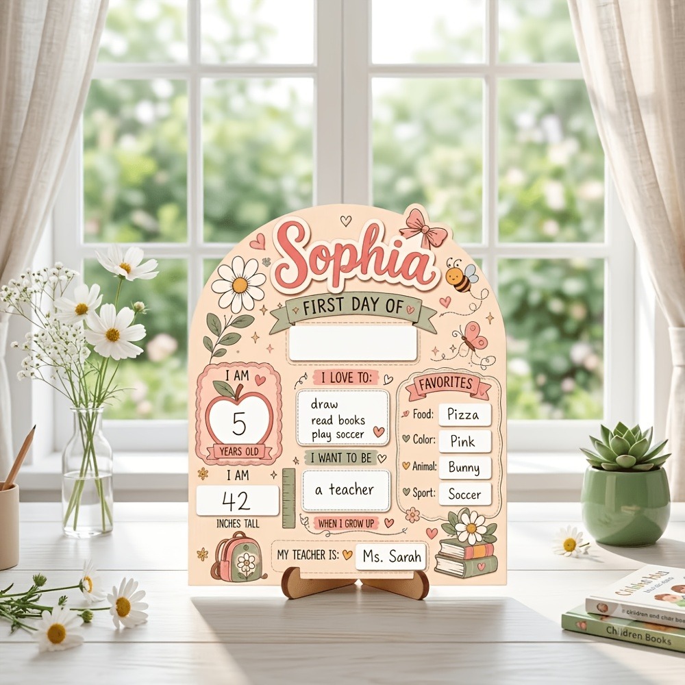 Custom Name First Day of Schoo - огляд і ціна Photography Prompt